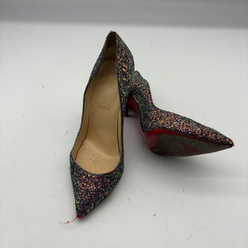 Christian Louboutin Glitter Pointed Pumps
